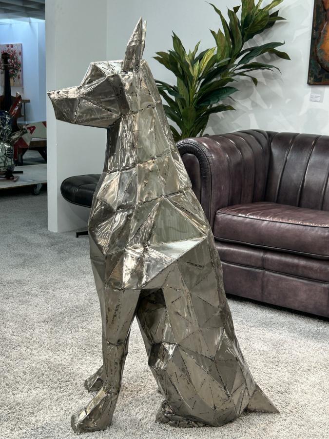 Skulptur Hund aus Eisen 120 cm