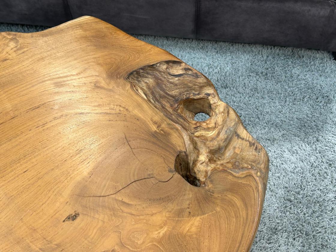 Designtisch/Couchtisch "Lakeside" aus recyceltem Holz 123 cm