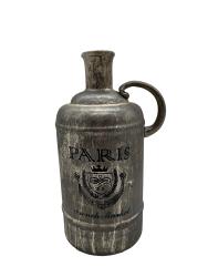 Deko Flasche aus Nickel ca. Ø14,5 x H33 cm