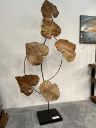 Freistehende Dekoration "Leafes" aus Altholz, Höhe 187 cm, Breite 105 cm