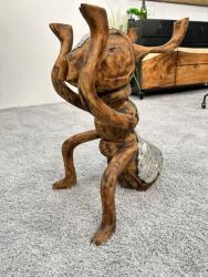 Skulptur / Dekofigur "Ameise", Höhe  ca. 60 cm aus Altholz mit Aluminium