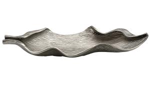 Design Tischschale "Blatt" aus Aluminium ca. 66 x 26 x 10,5 cm