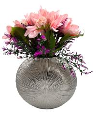 Design Vase aus Nickel ca. H34 x B34 x T12 cm