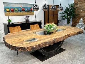 Außergewöhnlicher Esstisch aus Holz Fusion 300 x 140 cm