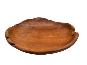 Handgeschnitzte Holzdekoration runde Tischschale ca. Ø30 x H11 cm ähnl. Abbildung