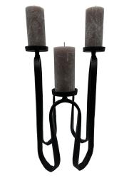 Kerzenständer aus Aluminium schwarz beschichtet für 4 Kerzen ca. H48,5 (H33,5) x B27 x L26 cm