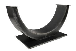 Tischbeine / Tischgestell "Halbmond M" aus Rohlstahl Industriedesign (1 Stück á 135 cm breit, 68 cm hoch)